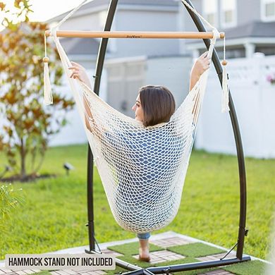 Extra-Large Rope Hammock Chair, 300 lbs