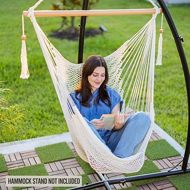 Extra-Large Rope Hammock Chair, 300 lbs