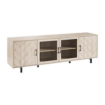 Modern Herringbone TV Stand, 70" Wide