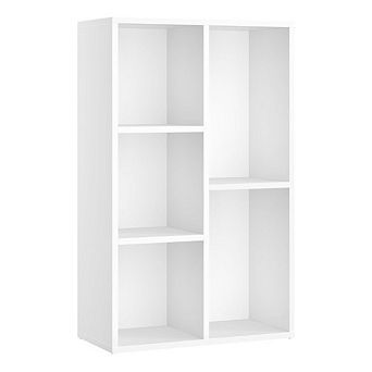 White Cube Bookshelf with 5 Compartments