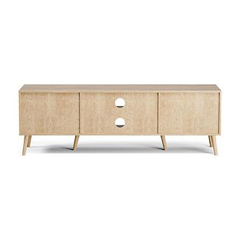 Boho Rattan TV Stand, 65'' Console