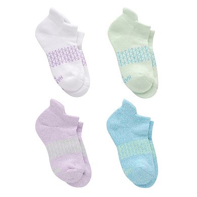 Girls Hanes® 4-Pack No-Show Tab Active Socks