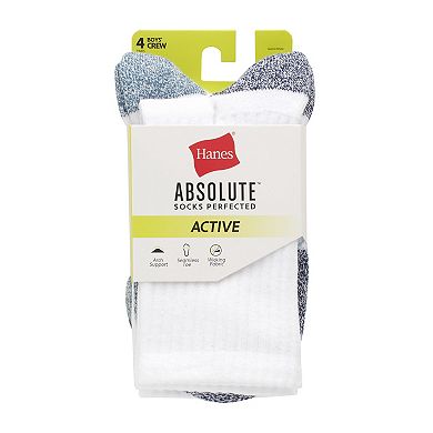 Boys Hanes® 4-Pack Moisture-Wicking Crew Socks