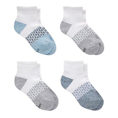 Boys Hanes® 4-Pack Ankle Socks with Arch Support & Seamless Toe