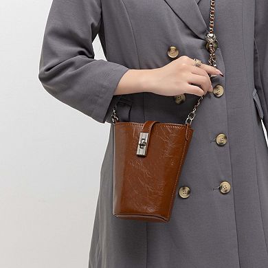 MKF Collection Evelina Chain Strap Mini Bucket Shoulder Bag by Mia K