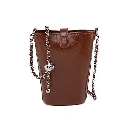 MKF Collection Evelina Chain Strap Mini Bucket Shoulder Bag by Mia K