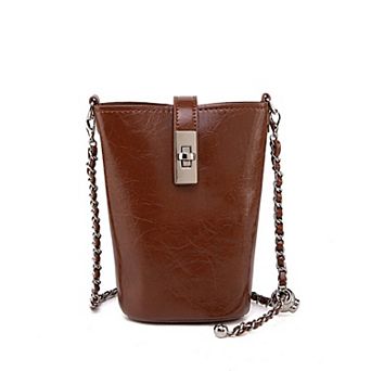 MKF Collection Evelina Chain Strap Mini Bucket Shoulder Bag by Mia K