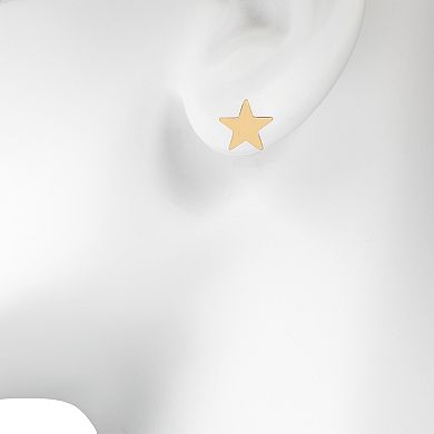LC Lauren Conrad Star Button Earrings with Bold Contrast Border