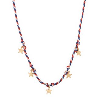 LC Lauren Conrad Gold Tone Short Mini Statement Charm Necklace