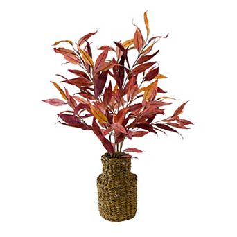 Sonoma Goods For Life® Artificial Weeping Eucalyptus Arrangement in Basket Vase