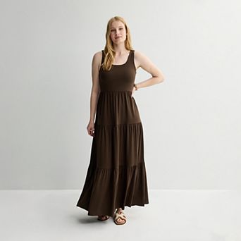 Juniors' SO® Maxi Tiered Knit Dress