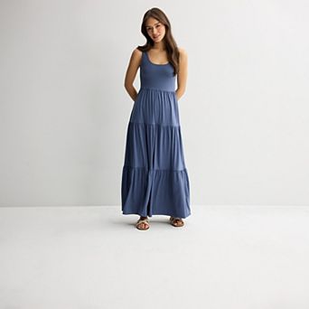 Juniors' SO® Maxi Tiered Knit Dress