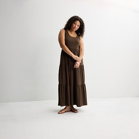 Женские платья Plus Size SO Juniors' Plus Size SO® Tiered Knit Maxi Dress