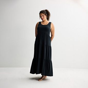 Juniors' Plus Size SO® Tiered Knit Maxi Dress
