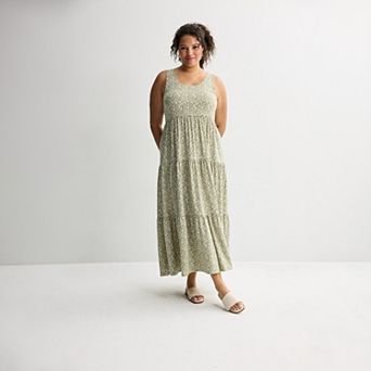 Juniors' Plus Size SO® Tiered Knit Maxi Dress