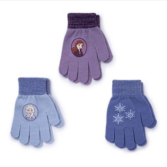 Toddler Girls Disney Character 3-Pack Mittens
