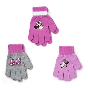 Toddler Girls Disney Character 3-Pack Mittens