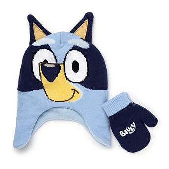 Toddler Boys 2 pc Bluey Hat & Mittens Set