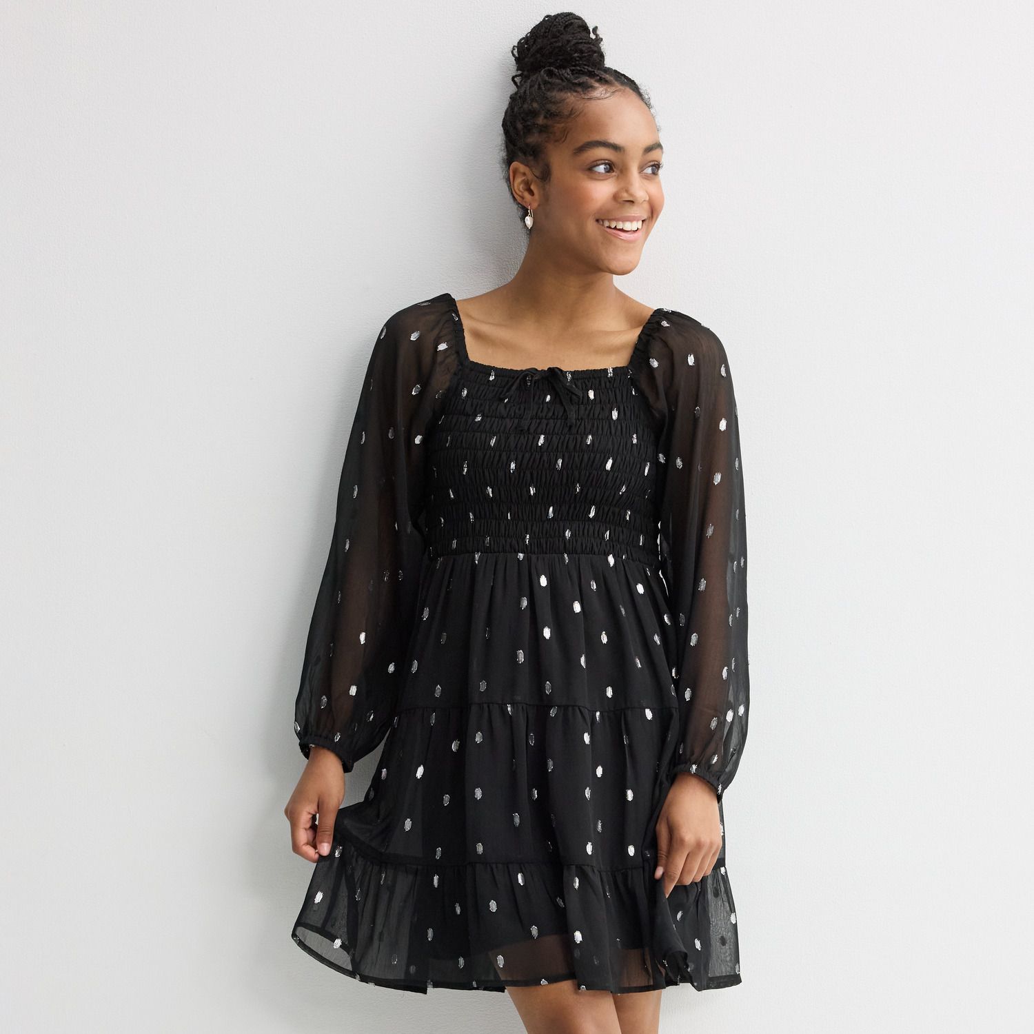 Платье Speechless Smocked Clip Dot Dress для девочек