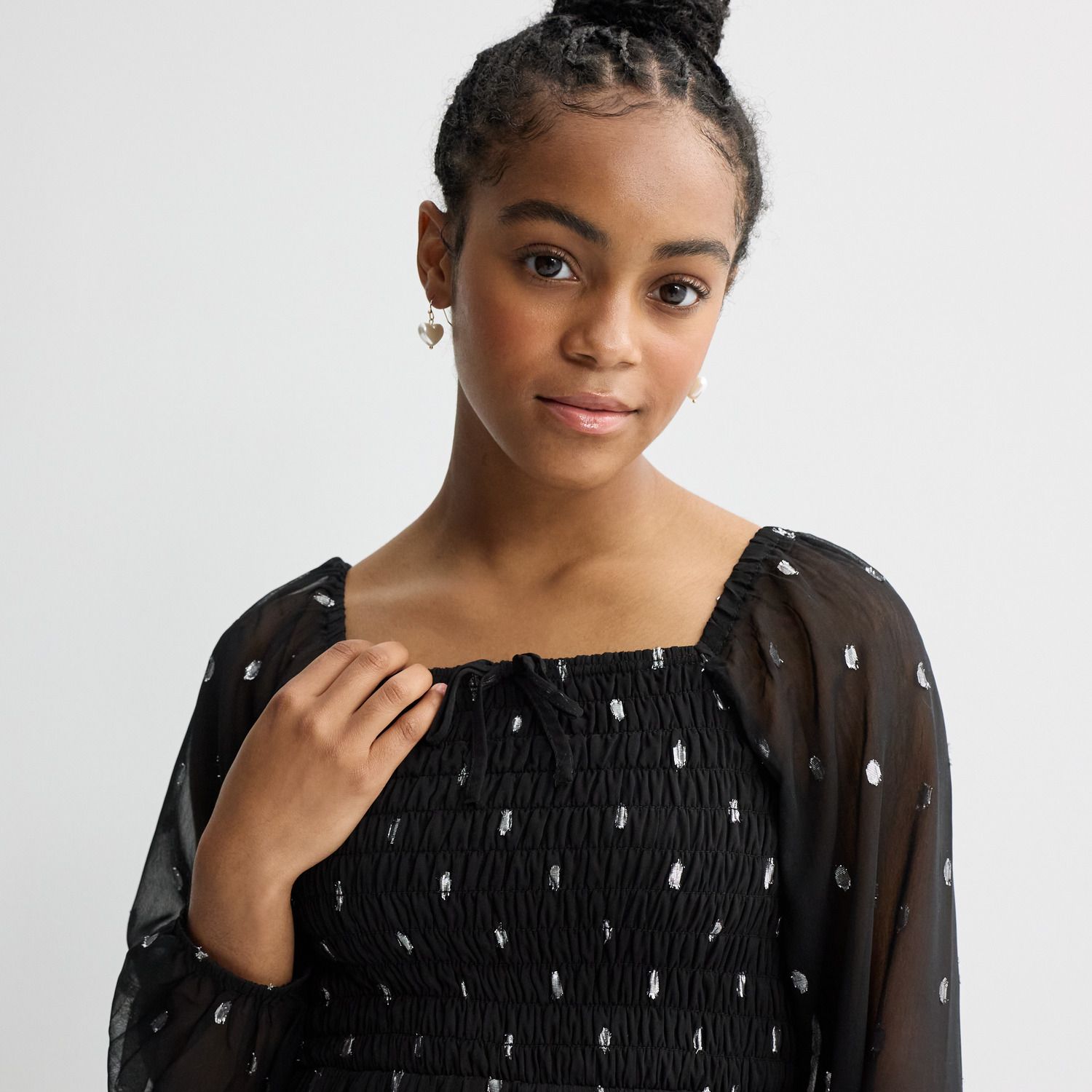 Платье Speechless Smocked Clip Dot Dress для девочек — фото 3