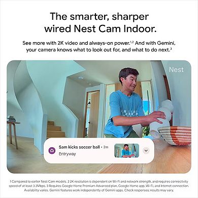 Google Nest Cam Indoor Wired Security Camera