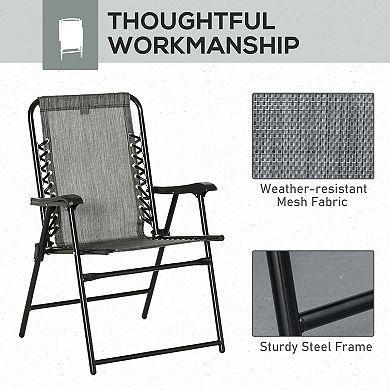 YQNUCO 2 Patio Folding Chairs, Portable Lawn Chairs for Camping Garden Pool Beach Backyard