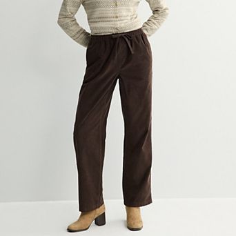 Women's Croft & Barrow® Tie Waist Corduroy Pants