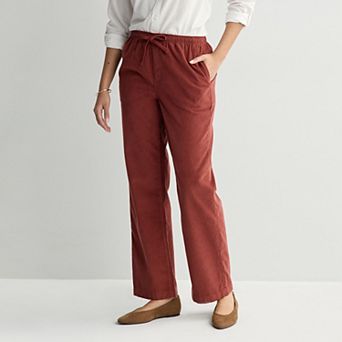 Women's Croft & Barrow® Tie Waist Corduroy Pants