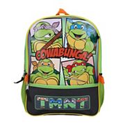 TMNT 5 pc Backpack Set with Padded Straps & Multiple Compartments