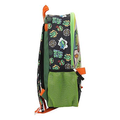 TMNT 5-Piece Backpack Set with Padded Straps & Multiple Compartments
