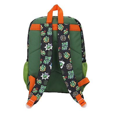 TMNT 5-Piece Backpack Set with Padded Straps & Multiple Compartments