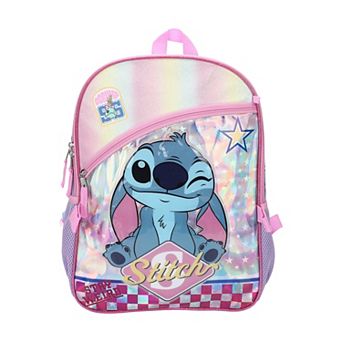 Stitch 5 pc Backpack Set with Padded Straps & Multiple Compartments