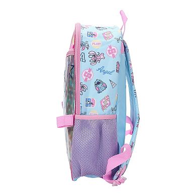 Stitch 5-Piece Backpack Set with Padded Straps & Multiple Compartments