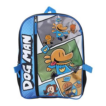 Dog Man 5 pc Backpack Set with Adjustable Straps & Multiple Compartments