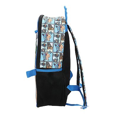 Dog Man 5-Piece Backpack Set with Adjustable Straps & Multiple Compartments