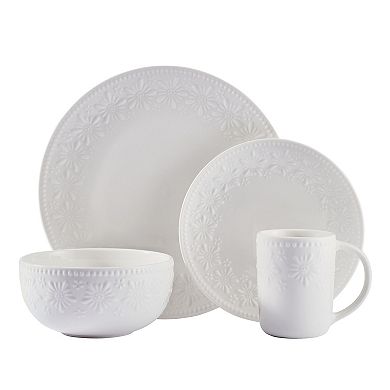 Pfaltzgraff Modern Blooms 16-Piece Dinnerware Set Service for 4