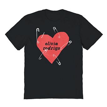 Juniors' Olivia Rodrigo Heart Paper Clips Graphic Tee