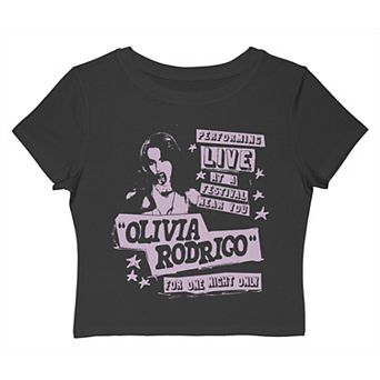 Juniors' Olivia Rodrigo Performing Live At A Festival Near You Graphic Baby Tee