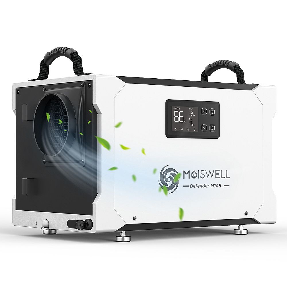 Moiswell 155 Pint Commercial Dehumidifier with Drain Hose, Energy Star ...