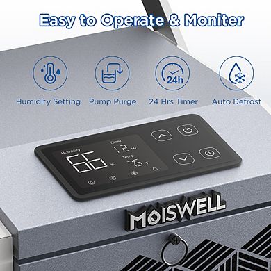 Moiswell 160 Pints Commercial Dehumidifier with Pump for Basement Warehouse, Industry Water Damage