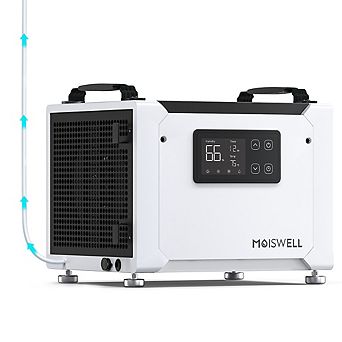 Moiswell 70 Pints Energy Star Certified Commercial Dehumidifier with Pump for Crawlspace