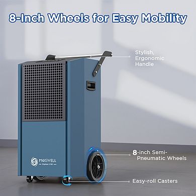 190 Pints 7,500 sq. ft. Commercial Dehumidifier with Pump Portable Heavy Duty for Basement