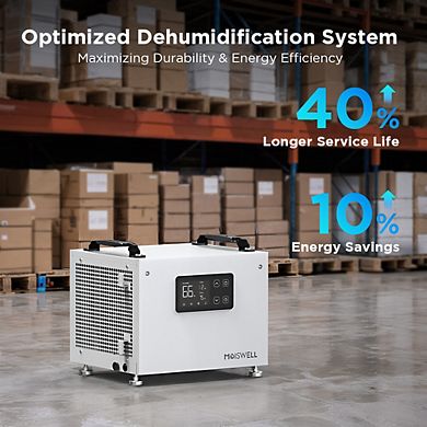70 Pints Energy Star Commercial Dehumidifier for Crawlspace Basement with Drain Hose