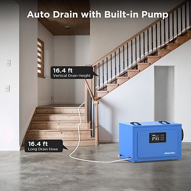 Airecoler 125 Pints Commercial Dehumidifier with Pump for Crawl Spaces Basements with Auto Defrost
