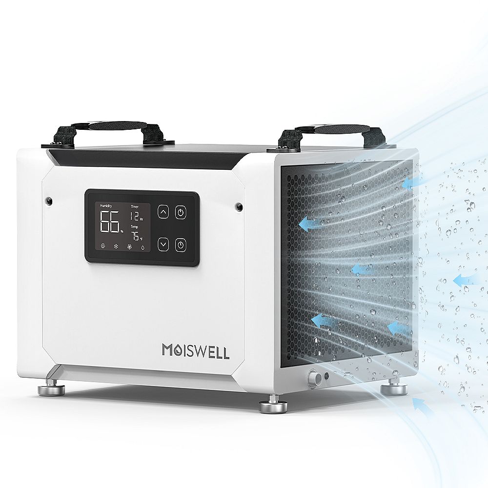Moiswell 70 Pints Energy Star Certified Commercial Dehumidifier with ...