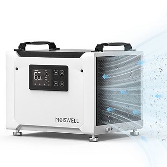 Moiswell 70 Pints Energy Star Certified Commercial Dehumidifier with Drain Hose for Crawlspace
