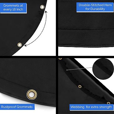 Covers&All Round Tarp, Heavy Duty Tear & UV-Resistant Multipurpose Tarp for Pool, Garden