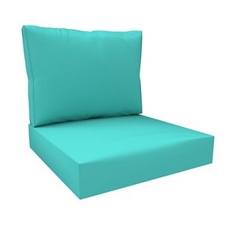Covers&All Sunbrella 24"x 24" Outdoor Seat & Back Cushion Set, 5" Thick Foam Patio Cushions