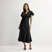 black dress christmas outfit Women's Holiday Dresses black christmas dress A-Line Floor Length One GL-09.23.25 Open Back Dress Material:Taffeta