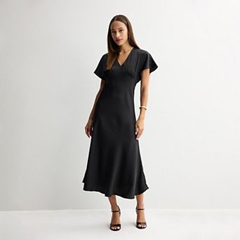 Women's Taylor Satin Fit & Flare Dress
